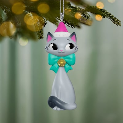 Mini Christmas Kitty Ornament, 1.25