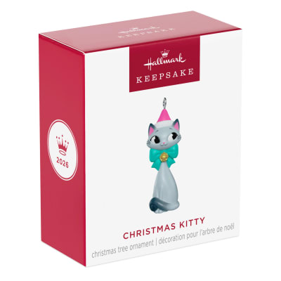 Mini Christmas Kitty Ornament, 1.25