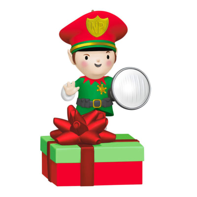 Elf Security Peekbuster Ornament With Motion-Activated Sound and Light