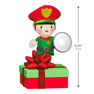 Elf Security Peekbuster Ornament With Motion-Activated Sound and Light