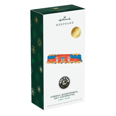Lionel® Trains Conrail Bicentennial GG1 Locomotive With Gold Accents Metal Ornament