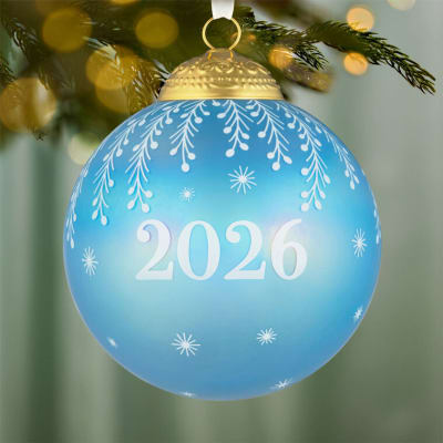 Christmas Commemorative 2026 Ball Glass Ornament
