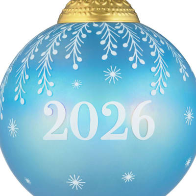 Christmas Commemorative 2026 Ball Glass Ornament