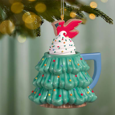 Cup of Cozy Porcelain Ornament