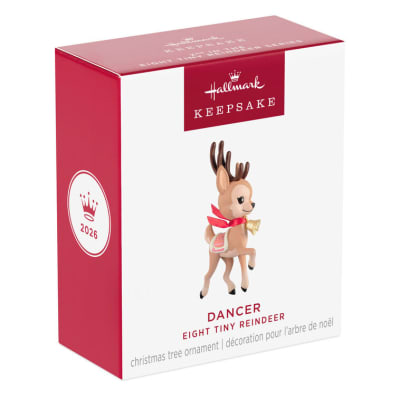 Eight Tiny Reindeer Dancer Ornament