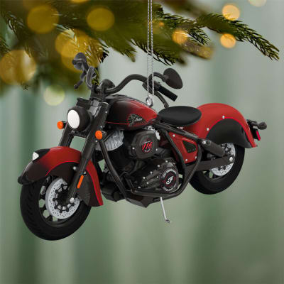 Indian Chief Vintage 125th Anniversary Edition Motorcycle 2026 Metal Ornament