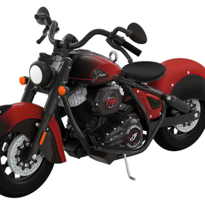 Indian Chief Vintage 125th Anniversary Edition Motorcycle 2026 Metal Ornament