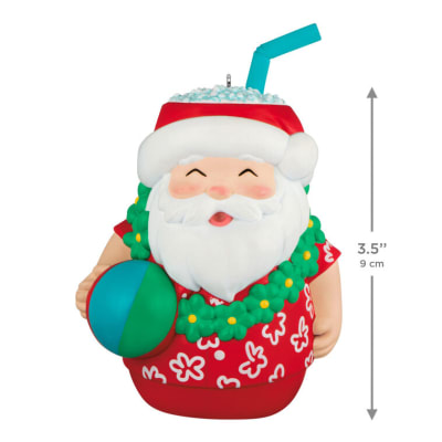 Seasons Tiki-ngs Santa Ornament