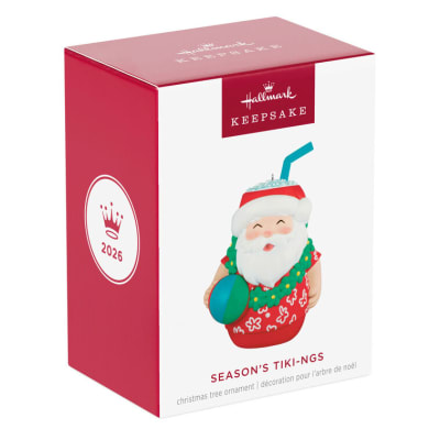 Seasons Tiki-ngs Santa Ornament