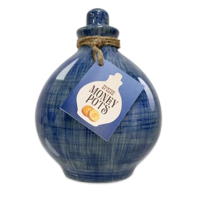 Money Pot | Denim Ceramic Smash Bank