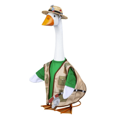 Giddy the Goose | Porch Goose Outfit, Go Fishing