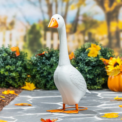 Giddy the Goose | Metal Porch Goose Statue
