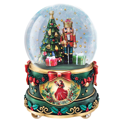 Christmas Nutcracker Musical Glitter Globe Figurine