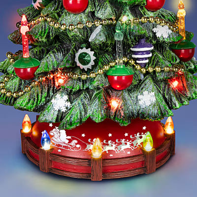 Thomas Kinkade 'Merry Memories' Bubble Light Tree Musical Illuminated Figurine