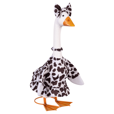 Giddy the Goose | Porch Goose Outfit, Cow Print Gown