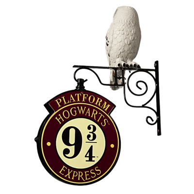 Harry Potter™ 'Platform 9 3/4' King’s Cross Station Two-Sided Illuminated Wall Clock