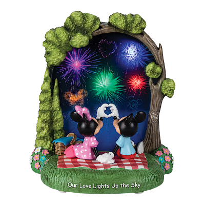 Disney Mickey Mouse and Minnie Mouse 'Our Love Lights Up The Night' Illuminated Figurine