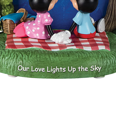 Disney Mickey Mouse and Minnie Mouse 'Our Love Lights Up The Night' Illuminated Figurine