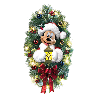 Disney Mickey Mouse 'Warm Welcome' Illuminated Christmas Wreath