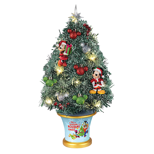 Disney Mickey Mouse and Minnie Mouse 'Tis The Season' Pre-Lit Tabletop Christmas Tree