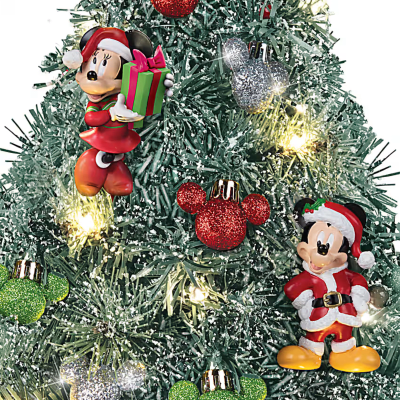 Disney Mickey Mouse and Minnie Mouse 'Tis The Season' Pre-Lit Tabletop Christmas Tree