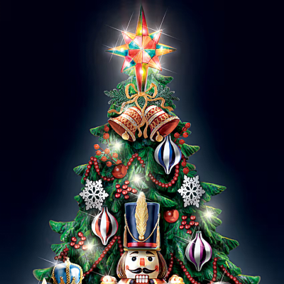 The Ultimate Nutcracker Christmas Tree Musical Illuminated Figurine
