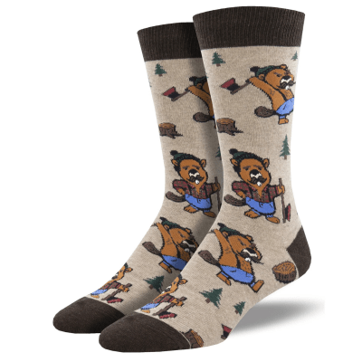 Socksmith Men's 'Knotty Beaver' Hemp Heather Socks
