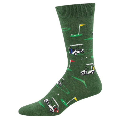 Socksmith Men's 'Putting Around' Green Heather Socks