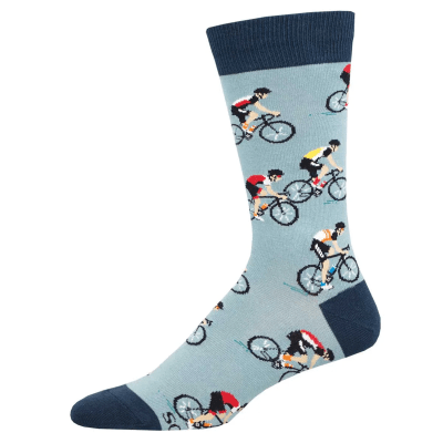 Socksmith Men's 'Cycling Crew' Blue Socks