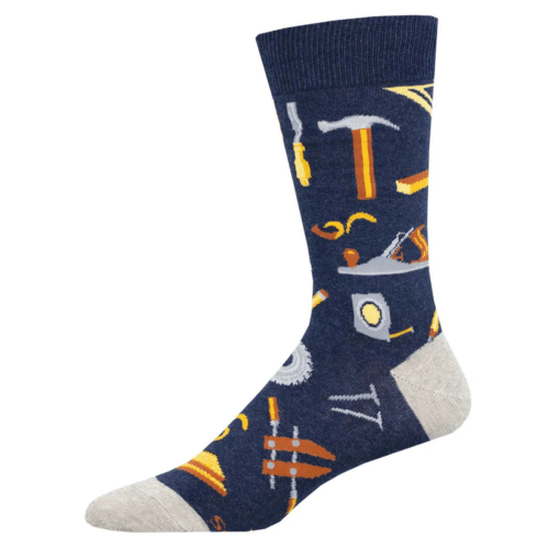Socksmith Men's 'Can You Fix It?' Navy Heather Socks