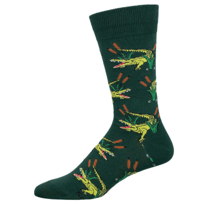 Socksmith Men's 'See Ya Later Alligator' Green Socks