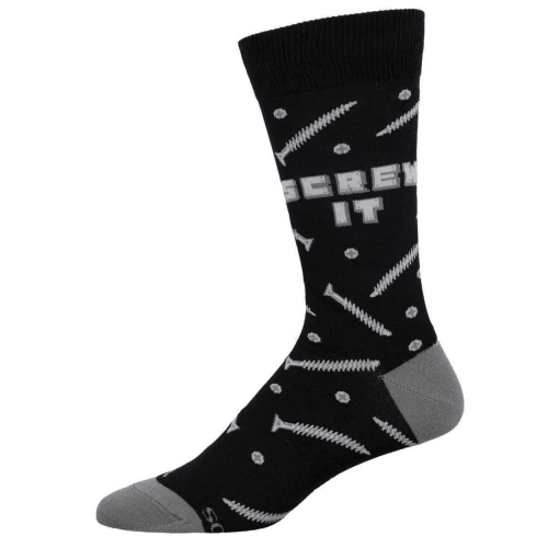 Socksmith Men's 'Screw It!' Black Socks