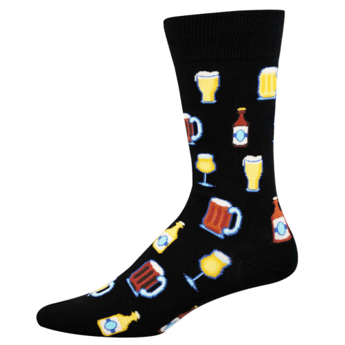 Socksmith Men's 'Get Your Beer Glasses On' Black Socks
