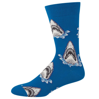 Socksmith Men's 'Shark Attack' Blue Socks