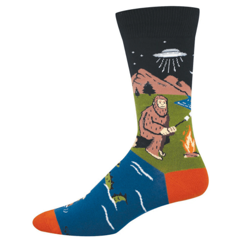 Socksmith Men's 'Cryptid Camp' Black Socks