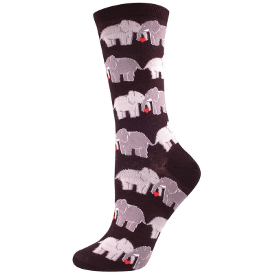 Socksmith Women's 'Elephant Love' Black Socks