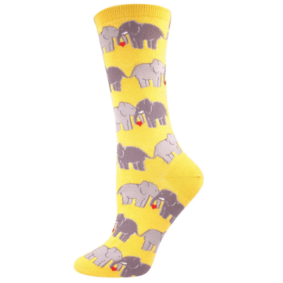 Socksmith Women's 'Elephant Love' Black Socks