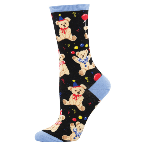 Socksmith Women's 'Party Bear' Black Socks