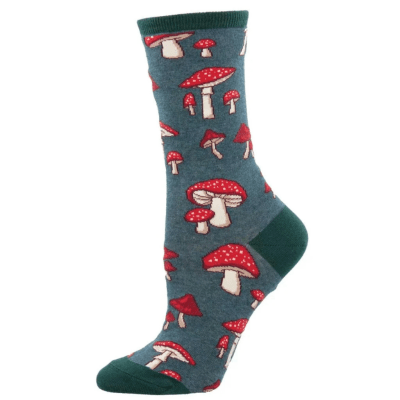 Socksmith Women's 'Pretty Fly For A Fungi' Brown Heather Socks
