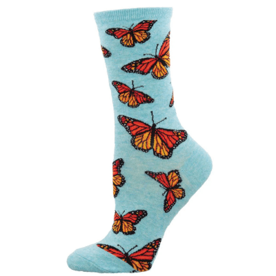 Socksmith Women's 'Social Butterfly' Blue Heather Socks