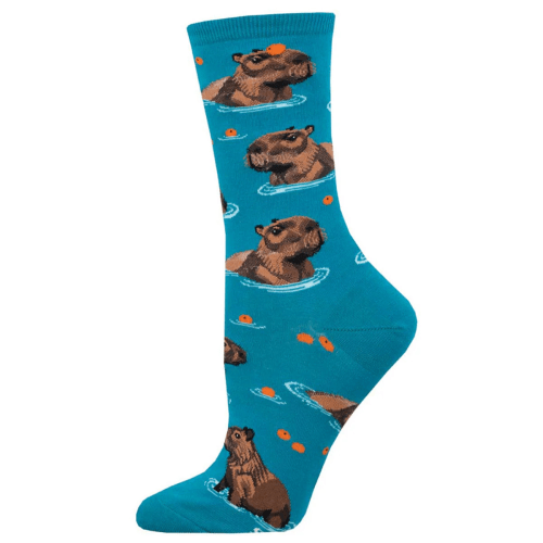 Socksmith Women's 'Capybara Chill' Teal Socks