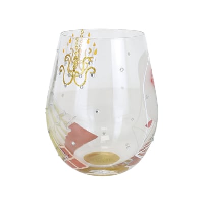 Lolita® Disney Beauty and the Beast 'Choose To Dream' Stemless Wine Glass