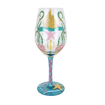 Lolita® Disney The Little Mermaid 'Ride Your Own Wave' Wine Glass