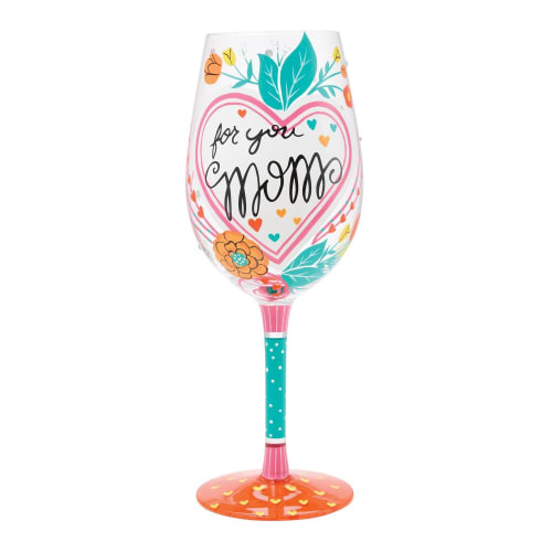 Lolita® My Mom Has My Heart Wine Glass