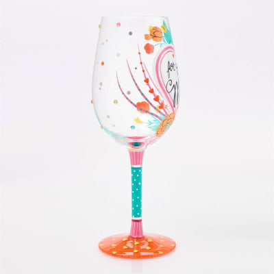 Lolita® My Mom Has My Heart Wine Glass