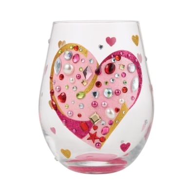 Lolita® Jewels of the Heart Stemless Wine Glass