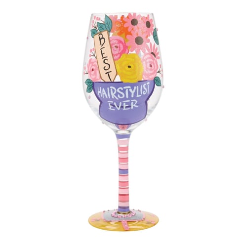 Lolita® Best Hairstylist Ever Wine Glass