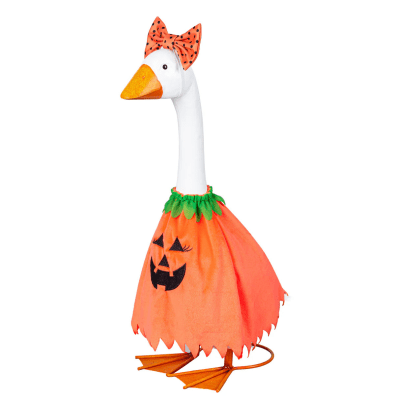 Giddy the Goose | Porch Goose Outfit, Pumpkin Poncho