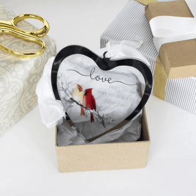 Always By Your Side Memorial 'Those We Love' Mirrored Glass Ornament