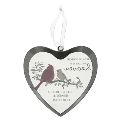 Always By Your Side Memorial 'Heaven In Our Home' Mirrored Glass Ornament